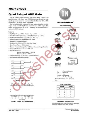 MC74VHC08DTR2G datasheet  